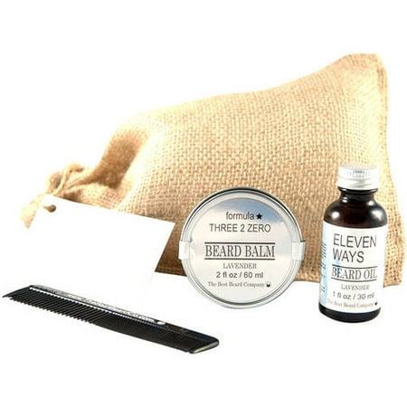 The Best Beard Company Lavender Premium Grooming Traveling Duo Kit, 4