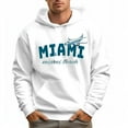 thumbnail image 2 of Men's 100% Cotton Green MIAMI Hoodie 330g Thick Pocket Hood, 2 of 16