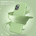 thumbnail image 4 of iPhone 11 Pro Max Case, Slim Liquid Silicone Case Compatible with iPhone 11 Pro Max 6.5 Inch, Full Body Microfiber Lining Protective Case (Matcha Green), 4 of 12