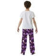 thumbnail image 5 of FORMRS Kids Pajama Pants with Pockets Size 6-8Y Boys Lounge Sleep Bottoms, Purple Cartoon Ghost Pattern, 5 of 8