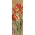 thumbnail image 2 of Nai, Danhui 9x18 White Modern Wood Framed Museum Art Print Titled - Parrot Tulips on Gold II, 2 of 4