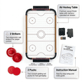 thumbnail image 4 of Tradeopia Mini Air Hockey Table Game, Portable Tabletop Hockey Game with Motor, 2 Strikers & 2 Pucks, 4 of 7