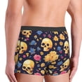 thumbnail image 4 of Bingfone Skull gold flower Men's Underwear - Casual Stretch Boxer Briefs-XX-Large, 4 of 7