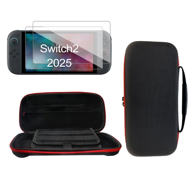 YUOY Estuche para Nintendo Switch 2 (2025) - Funda Delgada Negra Antigolpes/Impermeable, 20 Ranuras Juegos