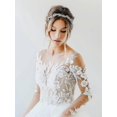 thumbnail image 4 of Leaf Wedding Headpieces For Bride Flower Girl Gold Bridal Headband With Rhinestones Women Handmade Hair Accessories, 4 of 4