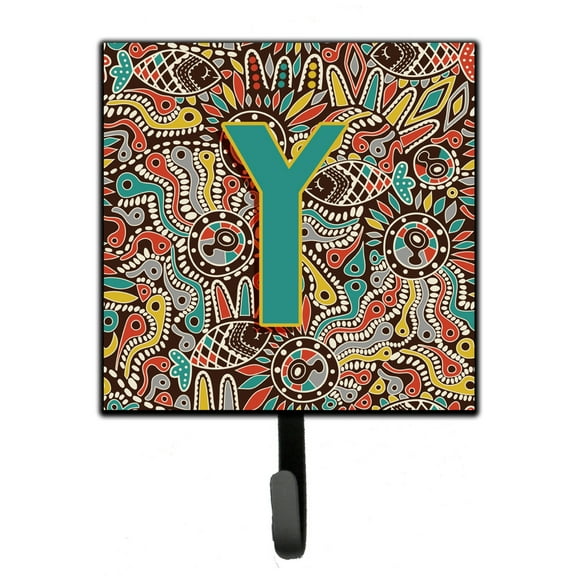 Letter Y Retro Tribal Alphabet Initial Leash or Key Holder