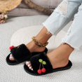thumbnail image 4 of KEVCHE Womens Fuzzy Slippers , Warm Plush Interior with Non-Slip Tread , Indoor Outdoor House Shoes, 4 of 6
