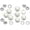 White, variant on 20 Sets 10MM White Pearl Snaps Fasteners Pearl-Like Button for Western Shirt Clothes Popper Studs (White)