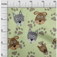 thumbnail image 2 of oneOone Polyester Spandex Light Green Fabric Dog Sewing Craft Projects Fabric Prints By Yard 56 Inch Wide, 2 of 4