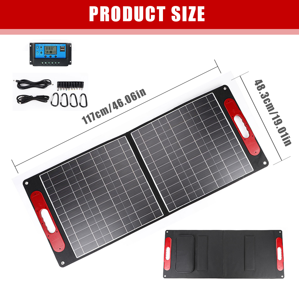 200 Watt Portable Solar Panel for Power Station,Kepeak Foldable 200W Solar Panel for Camping Hiking Off-Grid Living, Monocrystalline Folding Panel Solar
