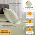 thumbnail image 5 of Lux Decor Full Size Sheet Set, 4-Piece Plain Soft Microfiber – Deep Pocket Full Bed Sheets, Includes 1 Fitted Sheet, 1 Flat Sheet, 2 Pillowcases, Taupe, 5 of 10