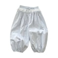 thumbnail image 2 of Baby Mosquito Repellent Pants Girls Summer Pants Lightweight Breathable Casual Loose Fit Elastic Waist Outdoor Comfort for Kids 1-8 Years, 2 of 4
