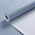 thumbnail image 4 of Grasscloth Wallpaper Textured 24in X 393in Fabric Contact Paper Grey Blue Wall Paper Textured Linen Peel and Stick Self-Adhesive Thick Vinyl Embossed Film Wallpaper (Gray Blue, 4 of 13