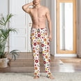 thumbnail image 5 of Uemuo Oriental Cuisine Pattern Men's Wide Leg Palazzo Lounge Pants with Pockets Light Weight Loose Comfy Casual Pajama Pants-Large, 5 of 9