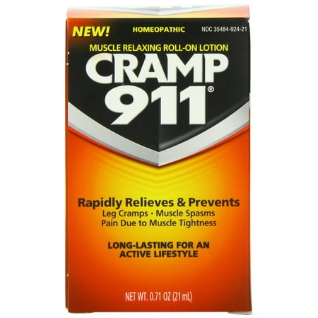 Cramp 911 Muscle Relaxing Roll-on Lotion, Net Wt. 0.71 oz  (PACK OF 2) (Best Medication For Muscle Cramps)