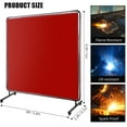 thumbnail image 1 of GloryStar Écran de Sécurité de Soudure Mobile 8'x6', Partition en Vinyle Résistant aux Flammes avec Panneau de Protection UV Transparent et Roues, 1 of 6