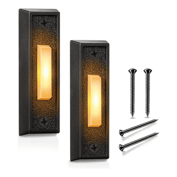 New Arrivals 2 Pieces Illuminated Doorbell Button, Button
