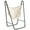 White#3, variant on Garden Accessories Outsunny Patio Hammock Chair with U Shape Stand, Outdoor Hammock Swing Hanging Lounge Chair with Side Pocket, Black/Cream White,Garden Decorative Accessories