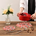 thumbnail image 7 of Strawberry 2 Pack Pot Holders Trivets, Heat Resistant Hot Pads for Kitchen Table Decoration Trivets for Hot Dishes/Pot/Bowl/Teapot/Hot Pot Holders, 7" + 9.45", 7 of 7