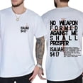 thumbnail image 4 of Nothing Formed Against Me Double Sided T-Shirt – Christian Faith Graphic Tee, Inspirational Unisex Religious Shirt, 4 of 6