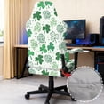 thumbnail image 4 of Jiueut Green Shamrock Print Gaming Chair Cover, Soft Computer Reclining Gaming Chair Seat Cover with Armrest Cover Stretchable Computer Desk Chair Seat Protector Saint Patrick's Day Decor, 4 of 7