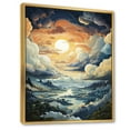 thumbnail image 2 of Designart "Grey Skies with Clouds II" Landscape & Nature Floater Framed Wall Art Living Room, 2 of 7