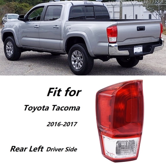 Fit for Toyota Tacoma 2016 2017 Rear Left Driver Side Tail Light Lamp Housing Assembly (without Bulbs)