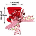 thumbnail image 3 of SIfdSeng Get it Fast Candy Christmas Tree Topper Hat Red Tree Topper Hat with Candy Peppermint Bows Ribbon Ornament Top Hat Christmas Tree Topper for Home Holiday Xmas Tree Decoration, 3 of 5