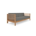 thumbnail image 5 of Sylvie 3-Person Teak Outdoor Sofa with Charcoal Cushions, 5 of 6