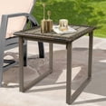 thumbnail image 6 of Outdoor Wicker Outdoor Side End Table for Patio - Patio Decor, Outdoor Patio Furniture Small Square Rattan Coffee Table, Brown, 6 of 6