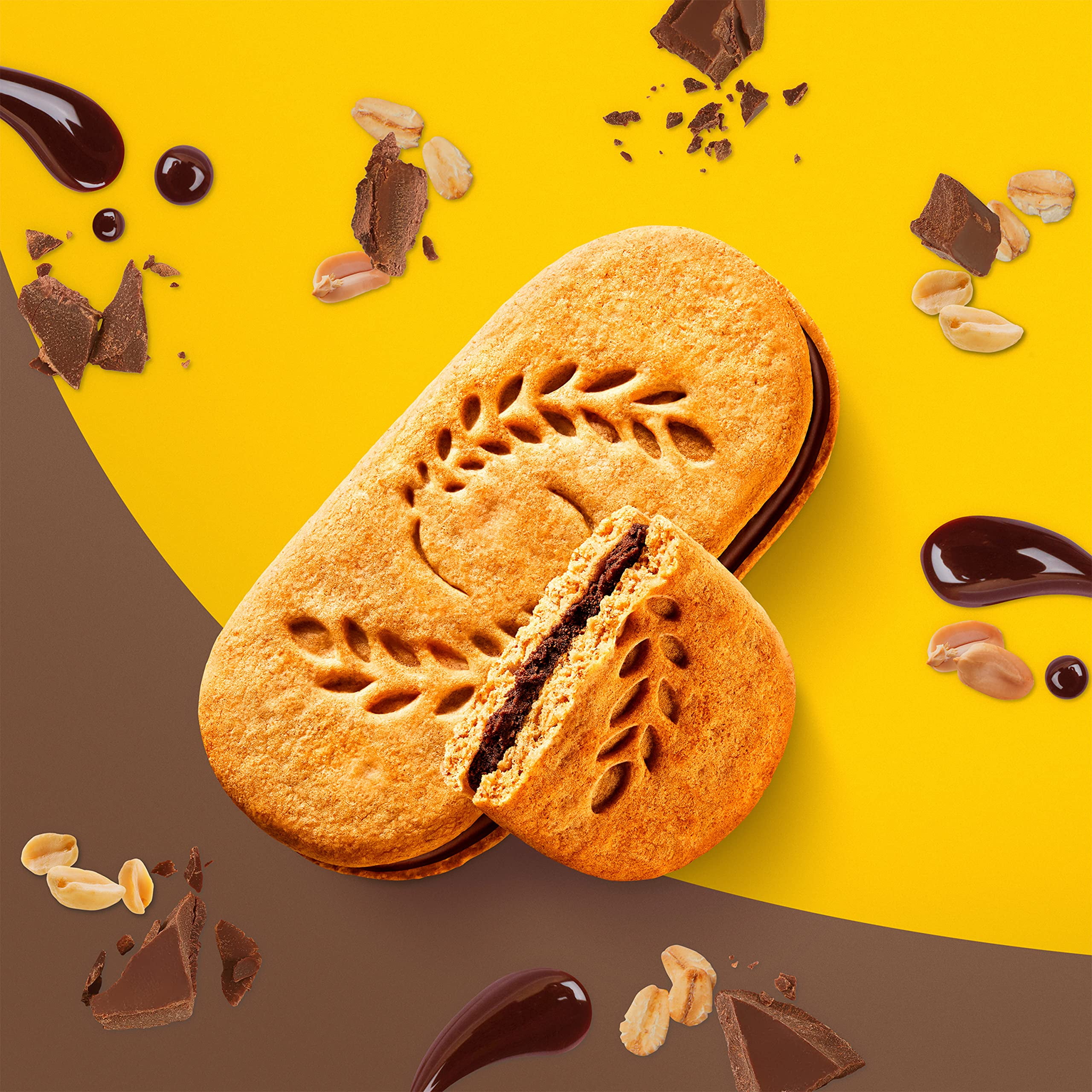 belVita Breakfast Sandwich Dark YPF5&nbsp;Chocolate Creme Breakfast Biscuits, 30 Total Packs, 6 Boxes (2 Sandwiches Per Pack)
