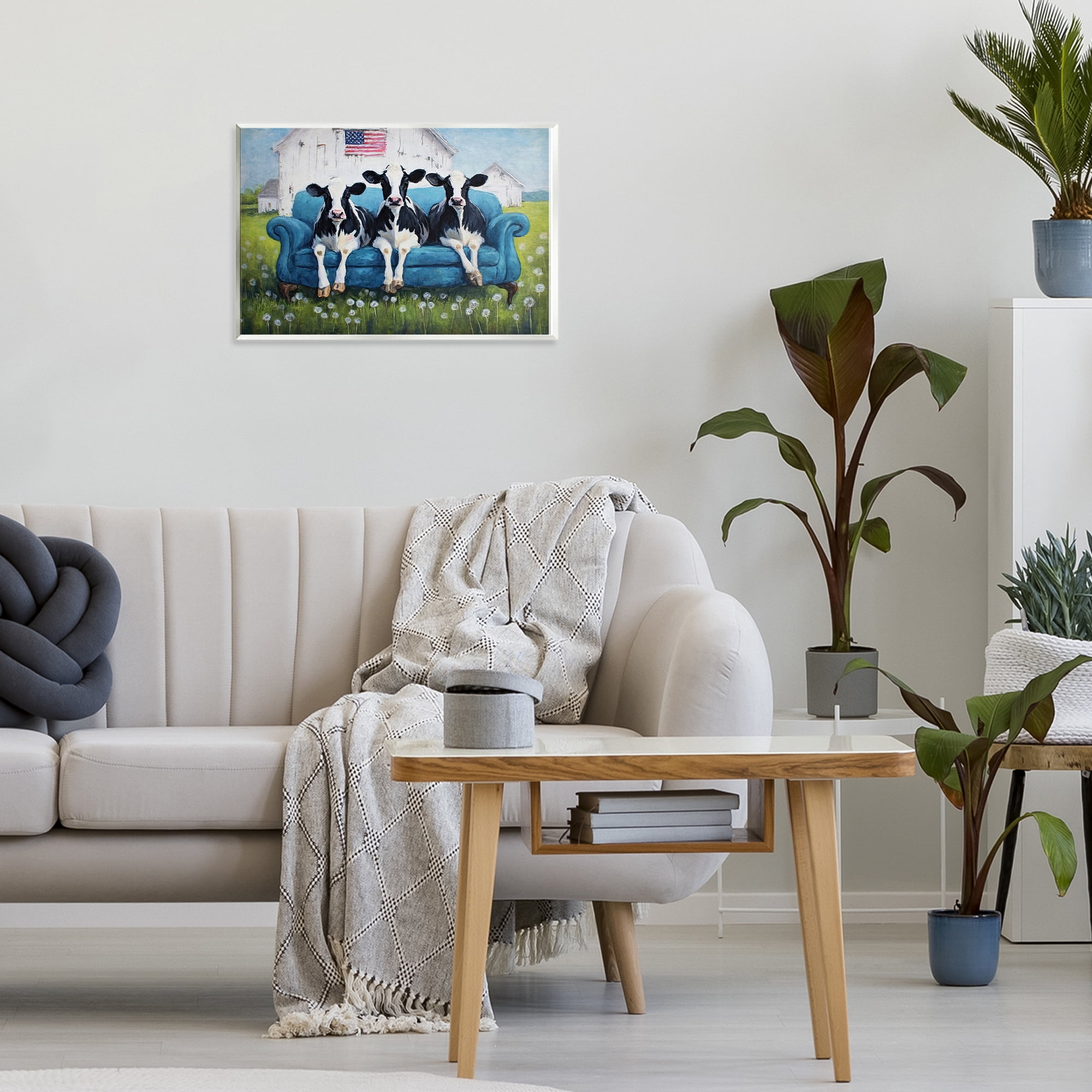Stupell Industries Barnyard Sofa Sisters Wall Plaque Art, design by Tina LeCour
