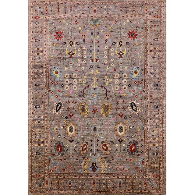 Ahgly Company Machine Washable Indoor Rectangle Industrial Modern Chestnut Brown Area Rugs, 5' x 8'