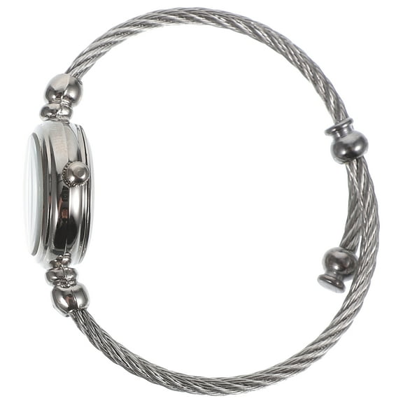 WRISTBIQUE Cuff Watches For Women Bracelet Watch Metal Black 1Pcs