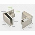 thumbnail image 2 of Silver 1 pair frameless glass door hinges, side-mounted glass display cabinets, shower door hinges, 2 of 5
