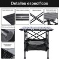 thumbnail image 4 of Mesa de camping plegable con bolsa, Mesa de picnic portátil ligera de acero al carbono, Con bolsa de almacenamiento de malla, impermeable, adecuada para camping/Playa/Picnic/Barbacoa, 4 of 4