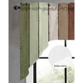thumbnail image 2 of Sage Green Swag Valances for Windows, Small Curtains Drapes, Farmhouse Wood Grain Vintage Brown Striped Kitchen Window Curtains Over Sink Window Treatment Valance for Bedroom/Bathroom 56"x36", 2 of 5