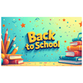 thumbnail image 2 of LUUFILx Back to School Backdrop Background Rainbow Globe Decoration for Classroom Parties Event Supplies Banner Student Gathering Academic Celebration, 2 of 8