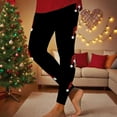 thumbnail image 2 of oelaio Womens Christmas Tree Leggings Novelty Xmas Print Tights Elastic High Waistedc Slim Fit Stretch Yoga Pants Black S, 2 of 9