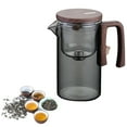 thumbnail image 2 of HAOMONZEN Water Separation Glass Teapot with Wooden Handle Teapot Glass Teapot with Infuser Magical Teapot Glass Glass Teapot with Strainer Filter Teapot with Infusers Warehouse Clearance, 2 of 9