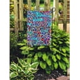 thumbnail image 2 of JSDART Colorful Pattern Abstract Giraffe Neon Marble Cracked Glow Skin Garden Flag Decorative Flag House Banner 12x18 inch, 2 of 2