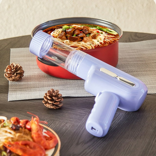 BAOPAI Wireless Handheld Noodle Maker 5 Interchangeable Molds Portable Household Press for Fresh Pasta at Home or Travel Food Grade Material Quick 15-Second Operation