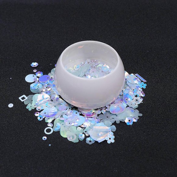 Beads Kit Flat Mini Spacer Beads White Pvc Diy Material Handmade Items For Jewelry Costume Craft 2Pack 10g