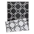 thumbnail image 1 of DII Design Imports Indoor Outdoor 3x6Ft Reversible Lattice Woven Rug, Black, 1 of 7