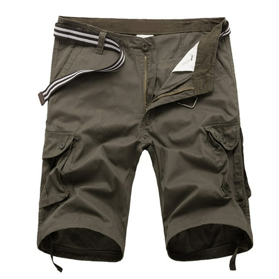 AHTJRT Men's Stylish Big and Tall Cargo Shorts with Multi Pockets for Casual Outdoor Sports and Hiking Army Green 3XL