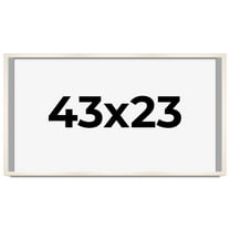 43x23 Frame White Wheat Solid Wood Picture Frame | Moulding Width 0.75 Inches | Interior Depth 0.5