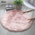 thumbnail image 1 of Round Soft Faux Sheepskin Fur Area Rugs Faux Fur Rug Bedside Rugs, 1 of 5