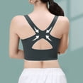 thumbnail image 2 of Sujetador deportivo con hebilla cruzada que se pliega para usar en exteriores, chaleco de yoga, ropa interior sin costuras con espalda fruncida para enderezar para mujeres, 2 of 3
