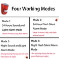 thumbnail image 6 of Maxfavor Solar LED Strobe Light Wireless Motion Sensor Alarm for Outdoor, Waterproof, Red, 6 of 12