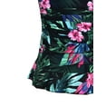 thumbnail image 4 of Hilor Women's Tankini Top Retro Ruched Swimsuit Top with Ruffle Hem, 4 of 6